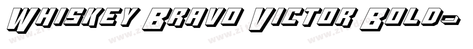 Whiskey Bravo Victor Bold字体转换